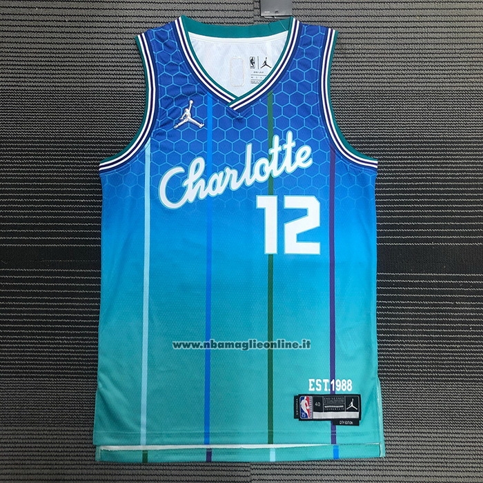 Maglia Charlotte Hornets Kelly Oubre JR. #12 Citta 2021-22 Blu